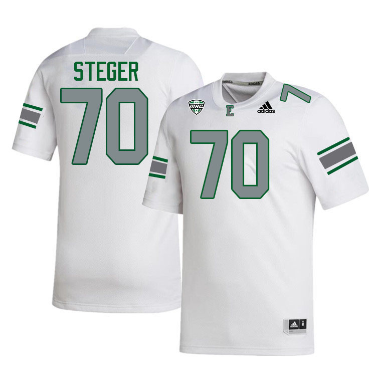 Eastern Michigan Eagles #70 Andrew Steger College Football Jerseys Stitched-White